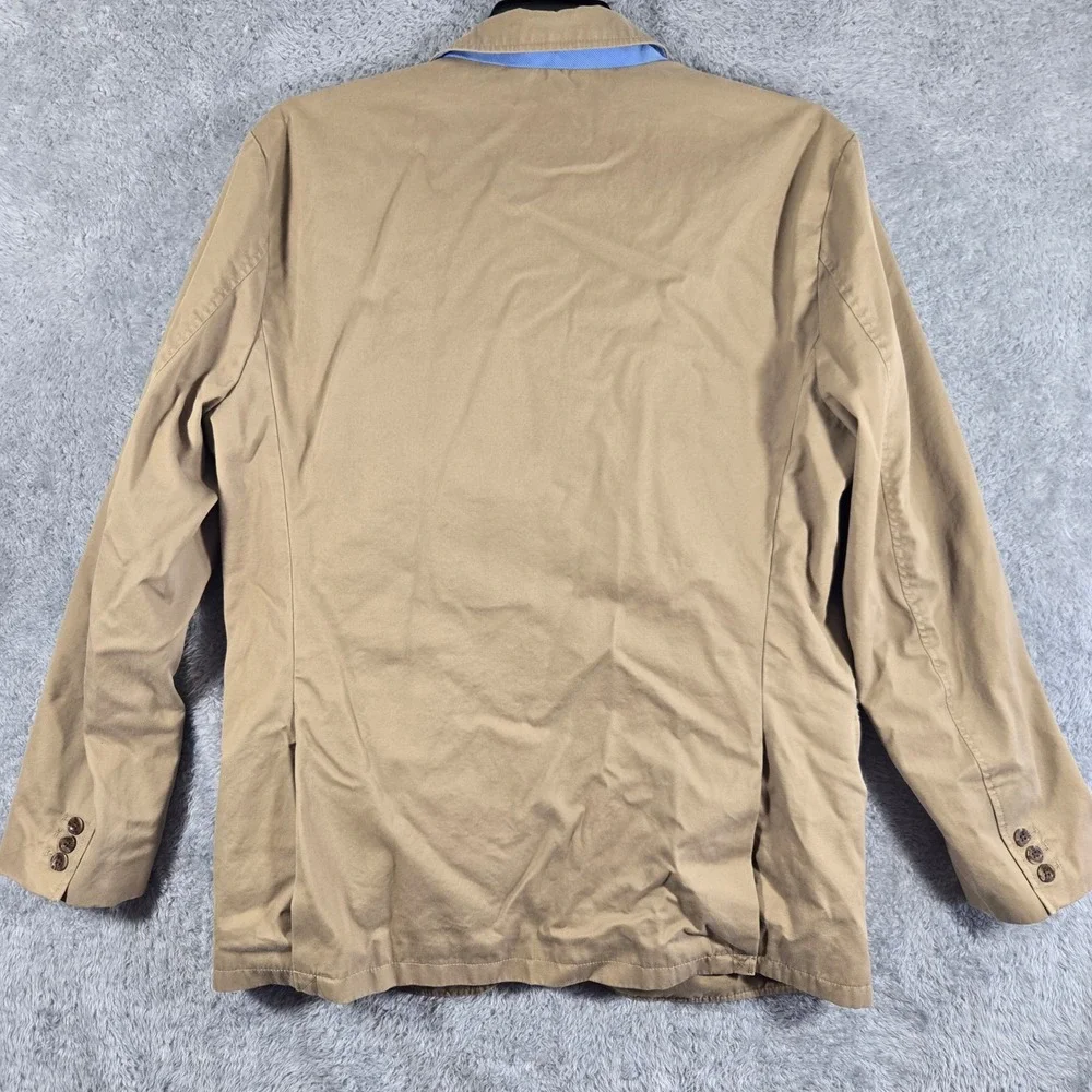 GAP Mens XL Khaki Cotton Twill Blazer Sport Coat Jacket Tan 2-Button Casual